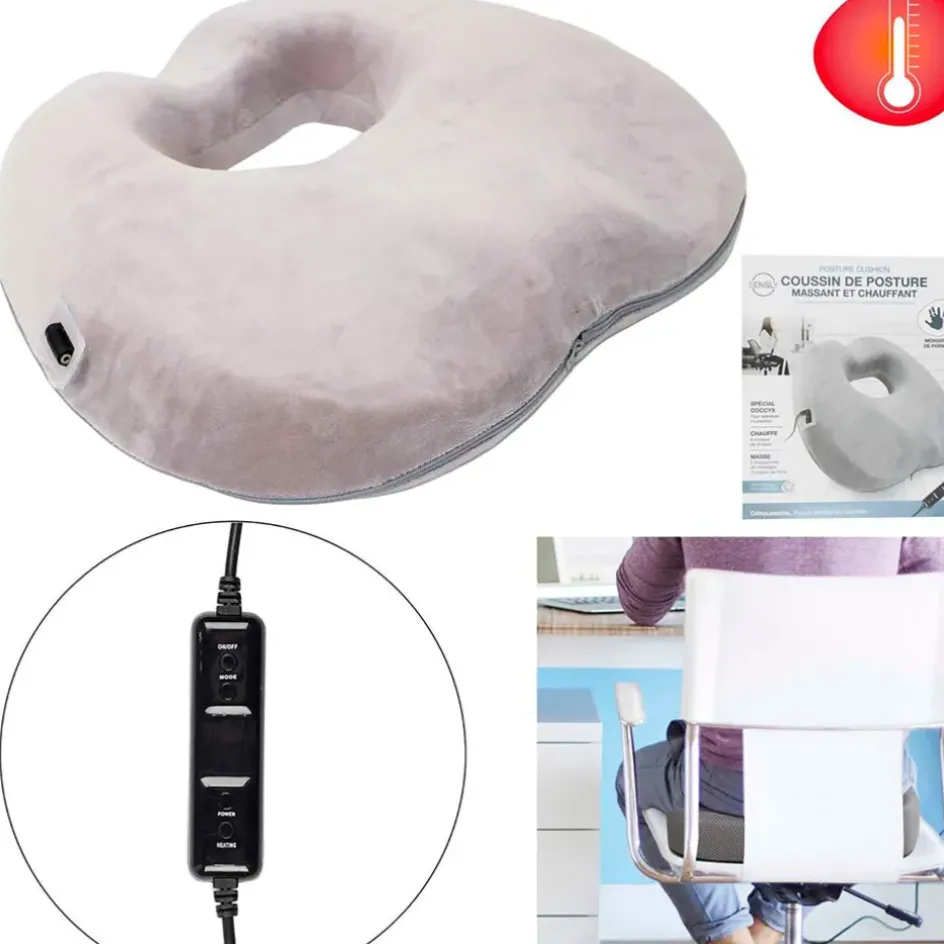 Fabrique de Styles Relaxation Et Massage*Coussin de posture massant et chauffant 37x44cm