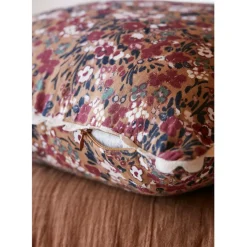 Fabrique de Styles Coussins Et Housses*Coussin déhoussable avec croquet en gaze de coton imprimée 40x40cm - Capucine