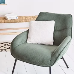 Fabrique de Styles Coussins Et Housses*Coussin doudou bouclé crème 40x40cm - décorera