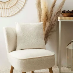 Fabrique de Styles Coussins Et Housses*Coussin doudou bouclé crème 40x40cm - décorera