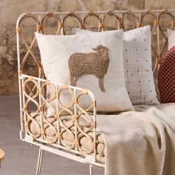 Fabrique de Styles Coussins Et Housses*Coussin en coton naturel et brun 45x45cm - A la ferme