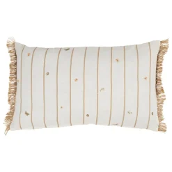Fabrique de Styles Coussins Et Housses*Coussin en lin beige et blanc 30x50cm - Louise