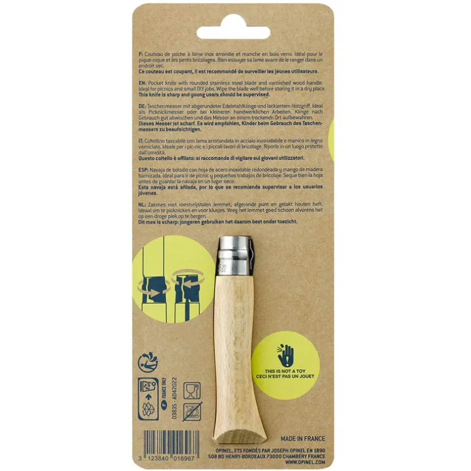 Enfant Fabrique de Styles Accessoires Repas*Couteau Mon premier Opinel en hêtre