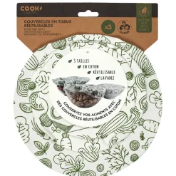 Fabrique de Styles Accessoires Réutilisables*Couvercle en tissu reutilisable x3