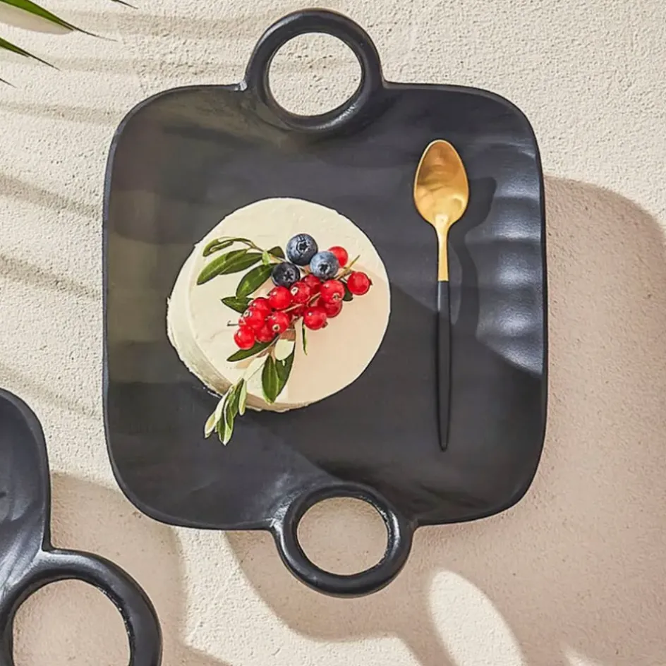 Fabrique de Styles Couverts*Cuillère à café en inox or et noir - barisa