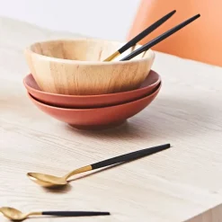 Fabrique de Styles Couverts*Cuillère à café en inox or et noir - barisa