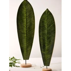 Fabrique de Styles Petits Objets Déco*Déco feuille de bananier en manguier h62cm - Sanaga