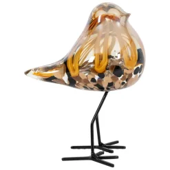 Fabrique de Styles Petits Objets Déco*Déco moineau en verre et fer - Serin