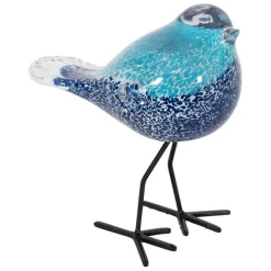 Fabrique de Styles Petits Objets Déco*Déco moineau en verre et fer - Serin