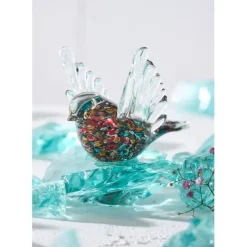 Fabrique de Styles Petits Objets Déco*Déco moineau en verre - Serin