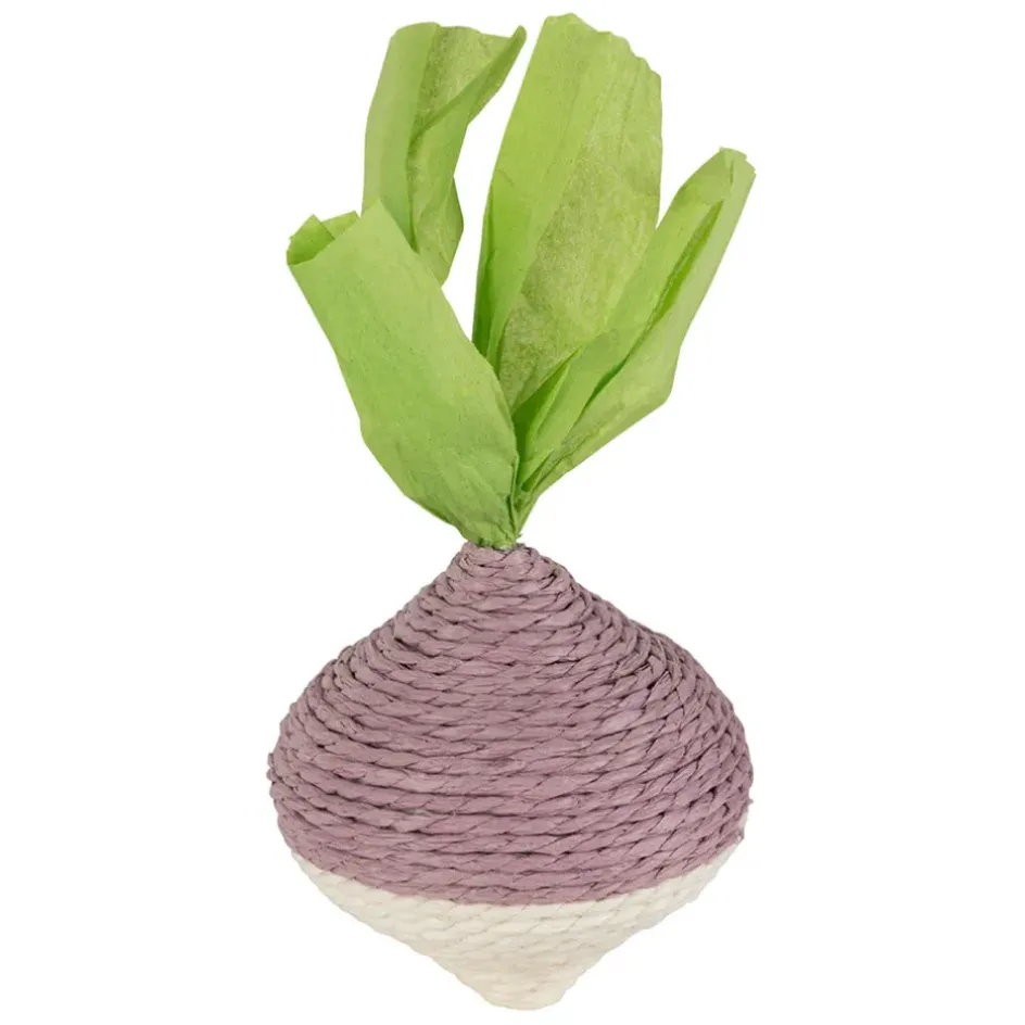 Enfant Fabrique de Styles Déco*Déco navet en corde mauve et vert - P'tit légume
