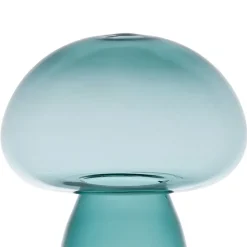 Fabrique de Styles Petits Objets Déco*Décoration champignon en verre émeraude H15,5cm - Dilacia
