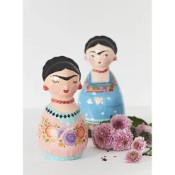 Fabrique de Styles Petits Objets Déco*Décoration Frida bleu en dolomite h18cm