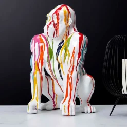 Fabrique de Styles Petits Objets Déco*Décoration gorille blanc rainbow