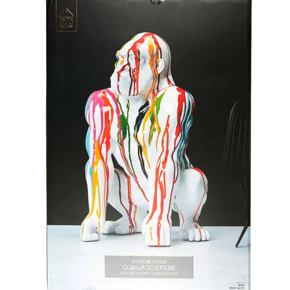 Fabrique de Styles Petits Objets Déco*Décoration gorille blanc rainbow