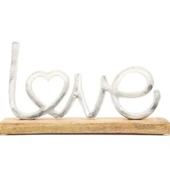 Fabrique de Styles Petits Objets Déco*Décoration love sur support en bois 32x5xh19cm
