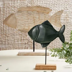 Fabrique de Styles Petits Objets Déco*Décoration poisson en manguier et fer - Amarres
