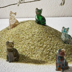 Fabrique de Styles Petits Objets Déco*Deco chat en verre - Felin