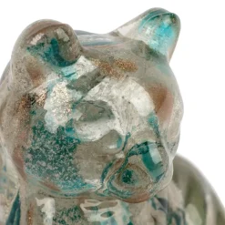 Fabrique de Styles Petits Objets Déco*Deco chat en verre émeraude et doré - Félin