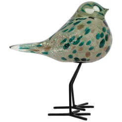 Fabrique de Styles Petits Objets Déco*Deco moineau emeraude et doré - Serin