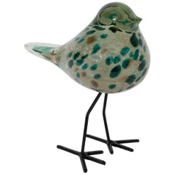 Fabrique de Styles Petits Objets Déco*Deco moineau emeraude et doré - Serin