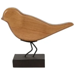 Fabrique de Styles Petits Objets Déco*Deco moineau en bois naturel et noir - Campagne