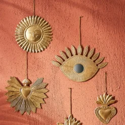 Fabrique de Styles Déco À Suspendre Et Adhésive*Deco murale en laiton 20x20xh1.5cm - Tropic-Et