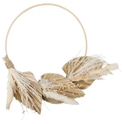 Fabrique de Styles Déco À Suspendre Et Adhésive*Deco murale palmier d30cm en fleurs sechees et saule