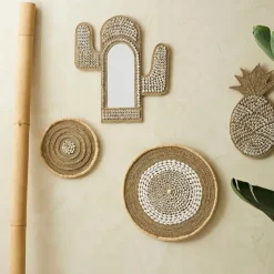 Fabrique de Styles Déco À Suspendre Et Adhésive*Deco murale rosace en coquillage naturel et blanc - Cauri