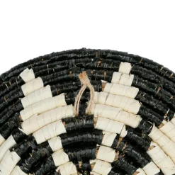 Fabrique de Styles Déco À Suspendre Et Adhésive*Deco murale étoile en jonc de mer noir blanc - seram