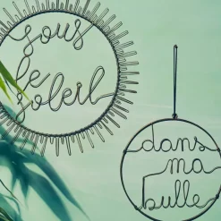 Fabrique de Styles Déco À Suspendre Et Adhésive*Deco suspension bulle metal dore d25