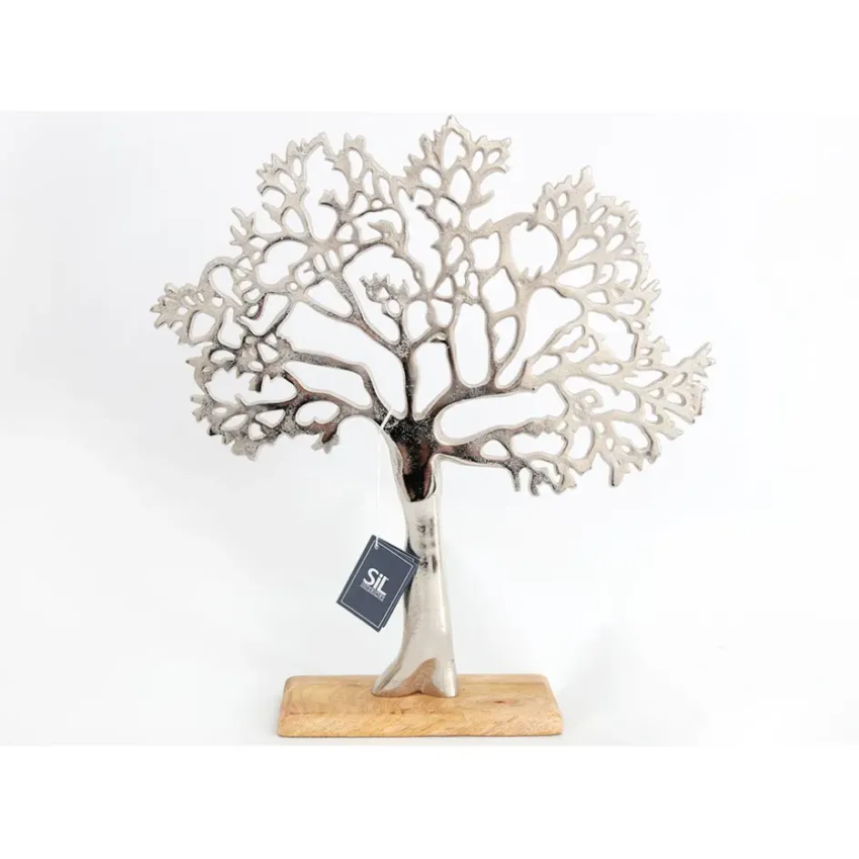 Fabrique de Styles Petits Objets Déco*Decoration arbre de vie argent et naturel h42cm
