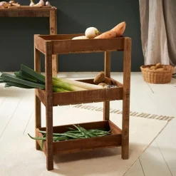 Fabrique de Styles Bibliothèques Et Étagères*Desserte 3 niveaux en bois recyclé h70cm - Campagne
