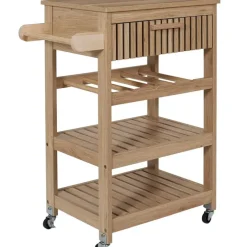 Fabrique de Styles Ilots Et Dessertes*Desserte en bois 3 niveaux et 1 tiroir - Kara