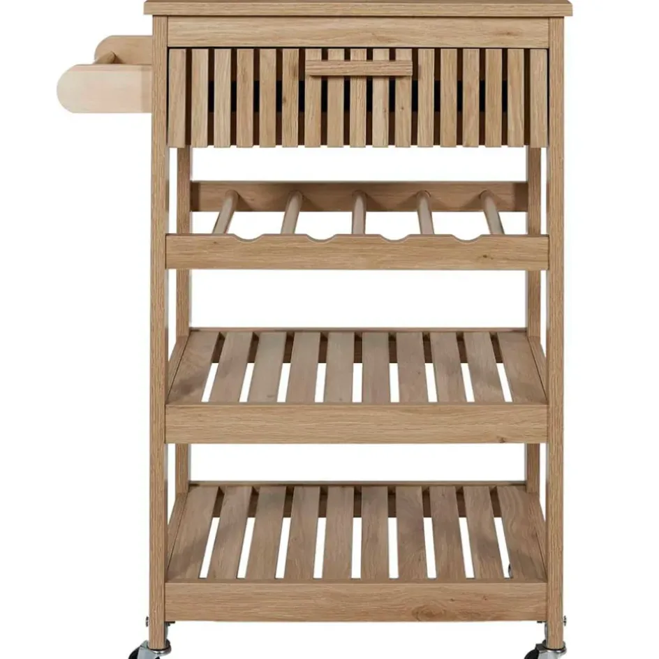 Fabrique de Styles Ilots Et Dessertes*Desserte en bois 3 niveaux et 1 tiroir - Kara