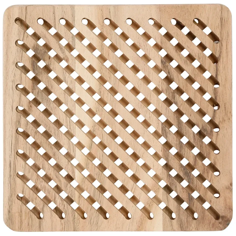 Fabrique de Styles Accessoires De Table*Dessous de plat carré bois natutel - dalbert