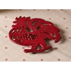 Fabrique de Styles Accessoires De Table*Dessous de plat coq en fonte - Basse-Cour
