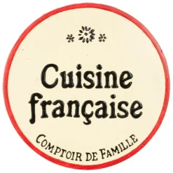 Fabrique de Styles Accessoires De Table*Dessous de plat en fonte "Cuisine française" et rouge d25cm