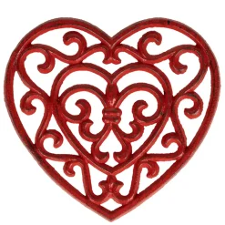 Fabrique de Styles Accessoires De Table*Dessous plat en fonte cœur - rhodonea