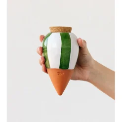 Fabrique de Styles Accessoires*Diffuseur d'eau en argile raye et blanc 25cl - Olla