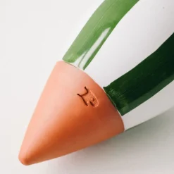 Fabrique de Styles Accessoires*Diffuseur d'eau en argile raye et blanc 25cl - Olla