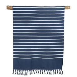Fabrique de Styles Draps De Plage Et Foutas*Drap de plage en coton marinière bleu 90x180cm - Pestamal