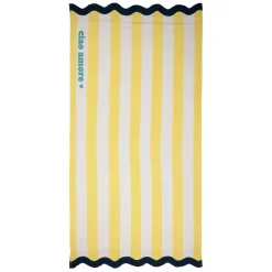 Fabrique de Styles Draps De Plage Et Foutas*Drap de plage en coton rayé jaune et bleu 170x85cm - Medi