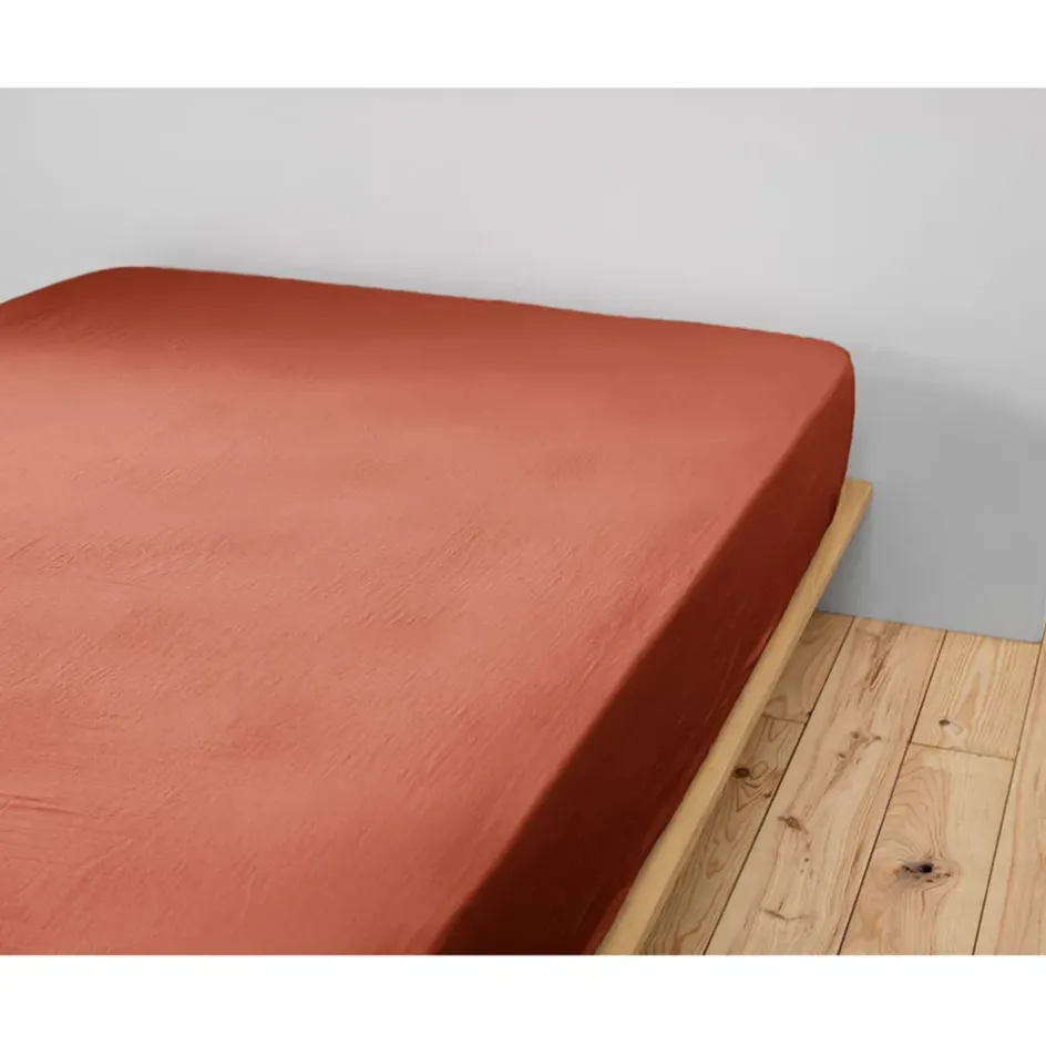 Fabrique de Styles Draps Housses*Drap housse en gaze de coton unie 160x200cm - Gaia