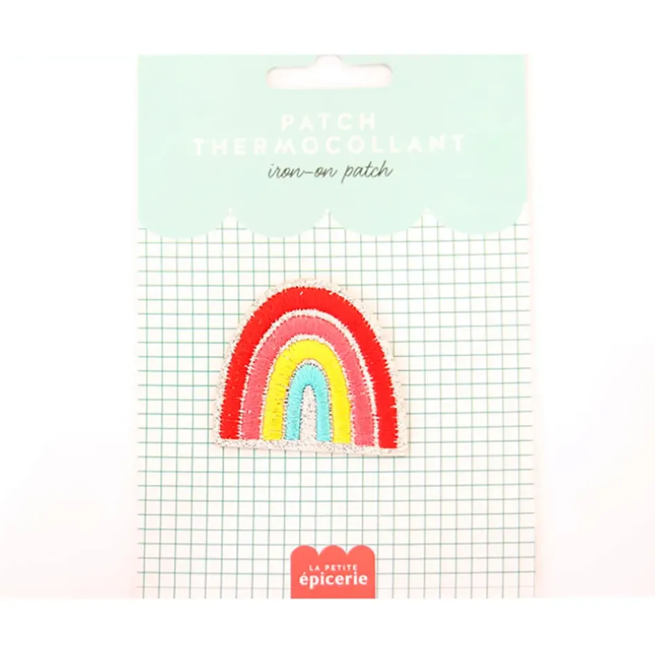 Fabrique de Styles Accessoires Mode*Ecusson thermocollant à paillettes - Arc-En-Ciel