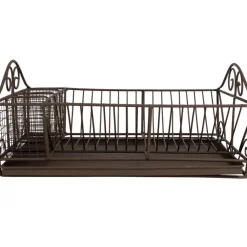 Fabrique de Styles Petits Rangements*Egouttoir 4 casiers en fer - campagne