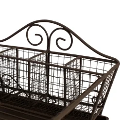 Fabrique de Styles Petits Rangements*Egouttoir 4 casiers en fer - campagne