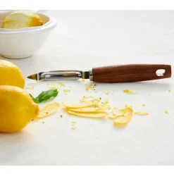 Fabrique de Styles Ustensibles De Cuisine*Epluche-légumes en inox et bois - Ablis