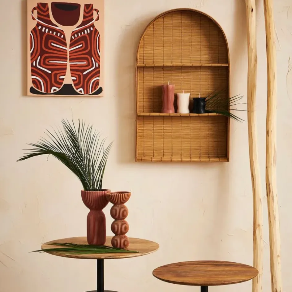 Fabrique de Styles Étagères Murales*Etagere murale 3 niveaux en bambou h80cm - Plaka