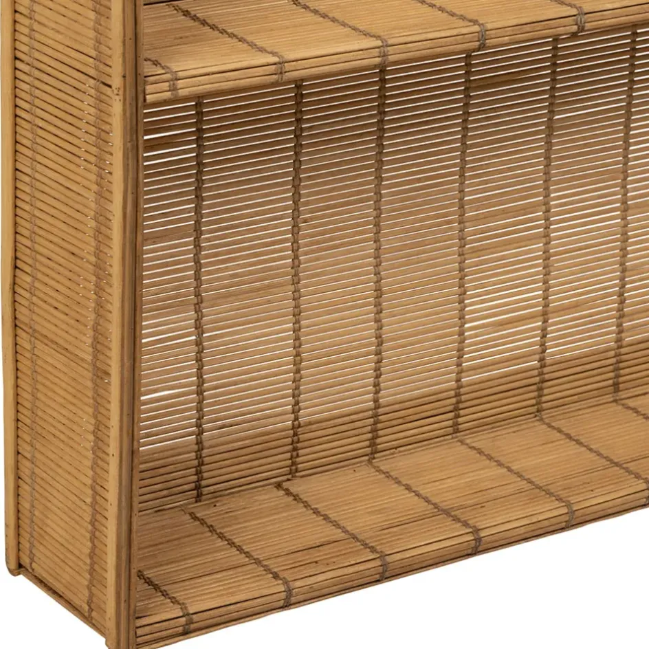 Fabrique de Styles Étagères Murales*Etagere murale 3 niveaux en bambou h80cm - Plaka